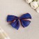 Festive bow "snowfall", blue-red, 14 x 10 cm