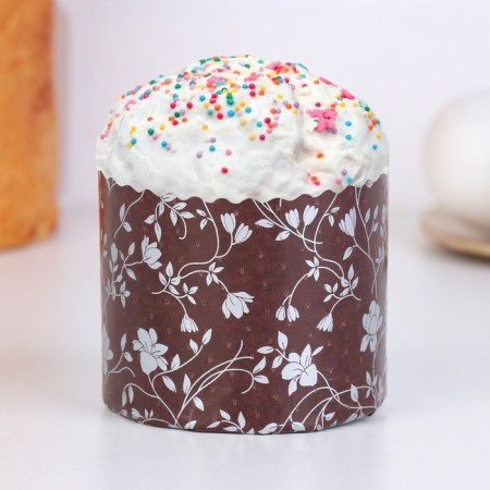 Paper form for cupcake, muffins and kulich "Flower threads" (packing 2000 pcs) 70x60mm