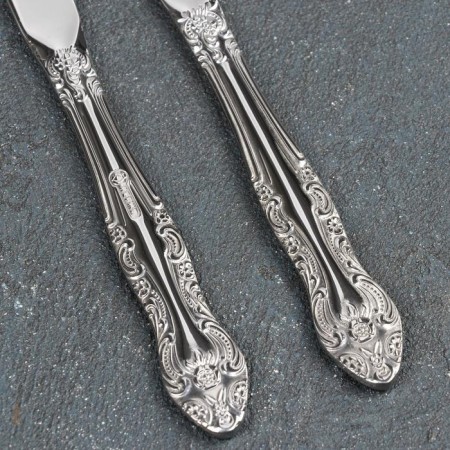 Table knife "Troika", h = 21.5 cm, thickness 2 mm, art painting-1