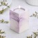 Square Square from gypsum, 5x8cm, marble with purple strips