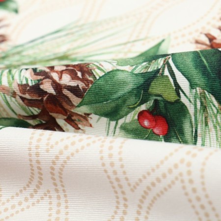Set of table Christmas wreath sloping.150x180cm +/- 3cm with VGMO, napal. 40x40cm-8 pcs, 100%HL-6