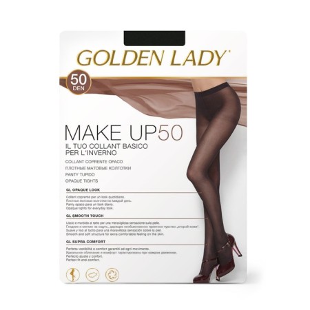 Pantyhose women Golden Lady Make Up, 50 den, size 3, color Nero-1