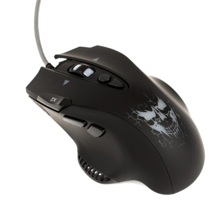 The mouse Qumo devastator m12, game, wired, 8 buttons, backlight, 3200 dpi, USB, black-3