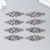 Connector Metal for creativity 2 ears "branch" silver (A17768) 3.5x1.1 cm