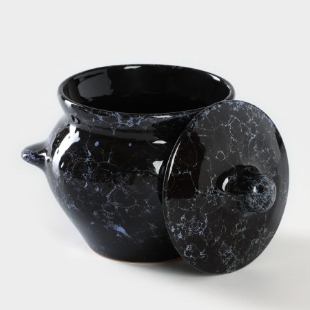 Ceramic baking pot with veil handles, 500 ml, D = 10 cm-1