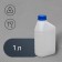 Food canister "Euro", 1 l, white