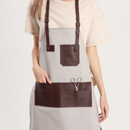 Apron for the master, the color of gray/brown-4