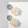 Earrings Assorted "airiness", milk color in silver