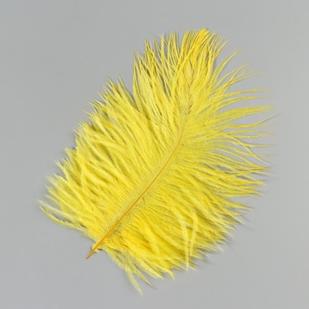 Feather of ostrich 15-20 cm, yellow-1