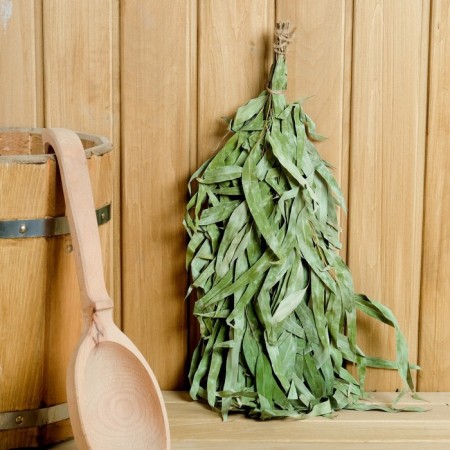 A set of brooms for a bathhouse, 2 pcs (oak and eucalyptus) in individual packaging-3