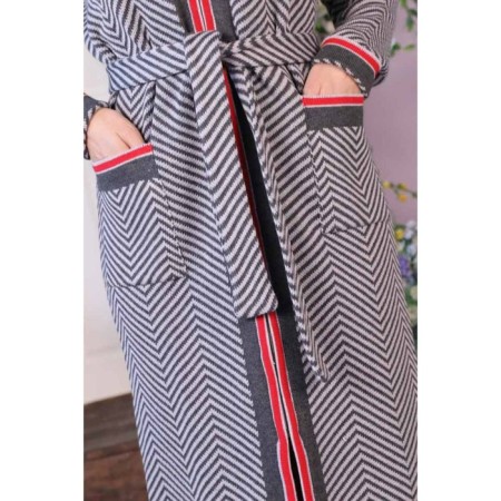 Cardigan female, size 42, gray color-14