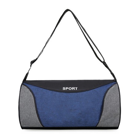 Sports bag with lightning, long belt, black/blue color