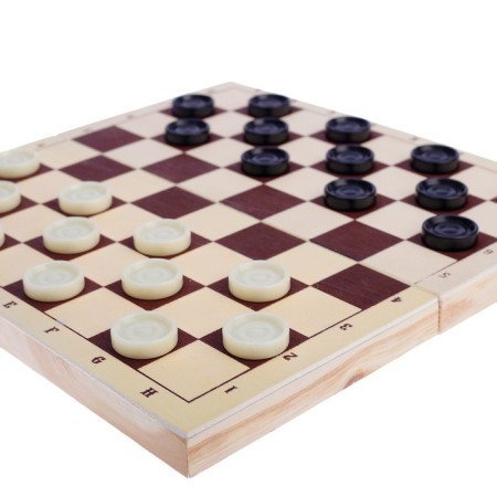 Chess "Levy" + set of checkers as a gift, checkers D-2.6 cm, king H-7.5 cm, pawn H-3.5 cm-4