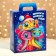 New Year. Gift box New Year's present "disco" with animation 15.5 x 7 x 19 cm.