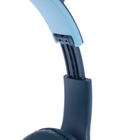 P47M headphones, wireless, full -size, BT, Microsd, microphone, AUX, with ears, blue-5