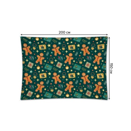Decorative panel with photo printing "Christmas mood", horizontal, size 150x200 cm-1