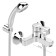 Vidima Bath mixer "Logik", wall, cast surfaces 152-157 mm, chrome