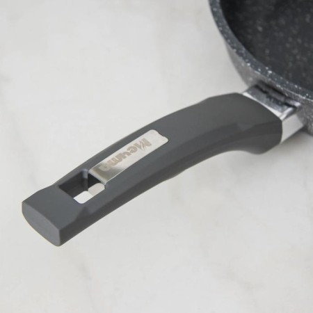 Granite pan, d = 22 cm, plastic handle, anti -stick coating, gray color-3