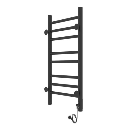 Two -heated towel rail Laris lavender ChKCh, 300x700 mm, 8 crossbars, left, black-14
