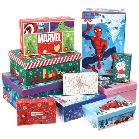 Set of boxes 10 in 1 "Happy New Year!", Disney green-14