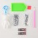 Diamond keychain "Bear", white color, with your own hands