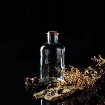 Glass bottle for sauces and butter with a cork lid "Parfa", 550 ml, 8 × 17 cm-3