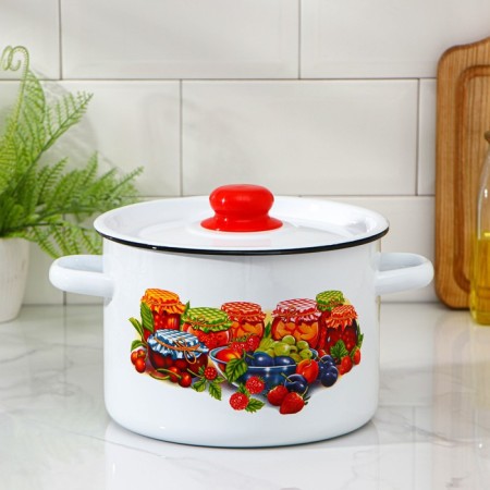 Pan, 4.5 l, induction, mixture mix, white color