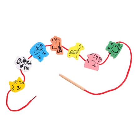 Bank lacing 40 parts "Animals", 2 needles, 2 lace, color mix-5
