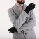 Gloves are male, dimensionless, without insulation, black color