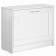 Sirius shoe cabinet, 602 × 250 × 488 mm, with a folding shelf, white color