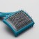 The brush is a large packer soft with drops, a base of 68 x 48 mm, turquoise
