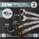 Flexible eyeliner for Zein mixer, nut 1/2 ", fitting M10, 40 cm, set 2 pcs