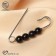 Bulavka ball No. 4 “Pearl”, 4 cm, black color in silver, 3.5 cm
