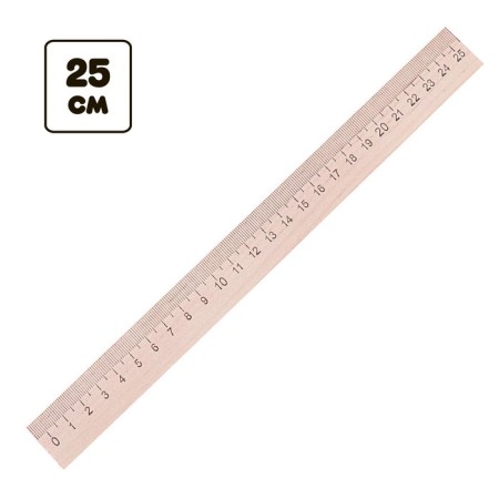 Wooden line 25 cm, (without shk)