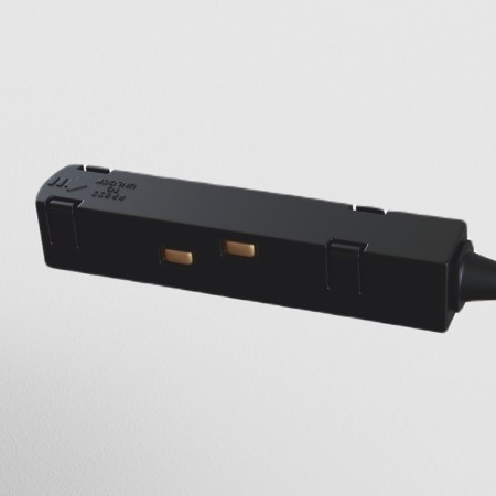 Corner power connector for the track system Technical TRA004CPC-22B, 36.5x1.8x1.8 cm, black color is black-2