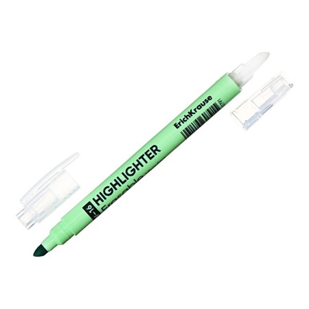 Double-sided marker textbook 4 mm, Erichkrause, "Visioline V-16 Erasable Pastel" Color Green-3