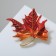 Book "leaf" maple, matte, red-orange color in gold