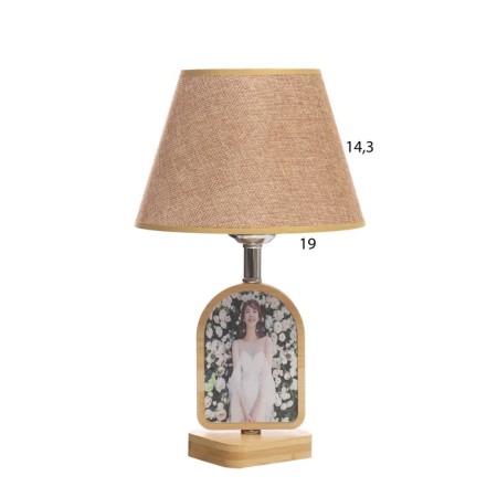 Table lamp with a photo frame 7.2x11cm (acrylic on magnets) 20x20x35cm-7
