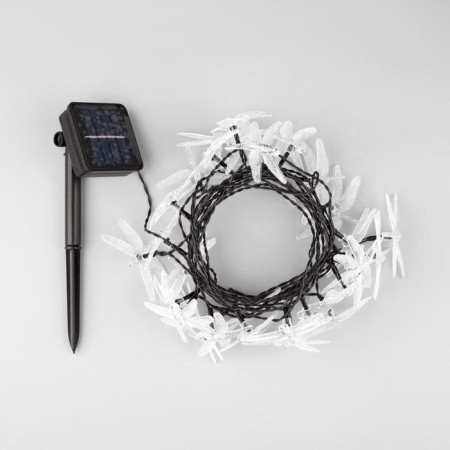 Garland “thread” 4.5 m with nozzles “dragonflies”, dark thread, 30 LED, glow warm white, 2 modes, solar battery-4