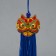 Textile suspension, plastic "Chinese lion" blue 2x4x14 cm