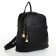 City backpack of artificial leather with lightning, 4 pockets, black color