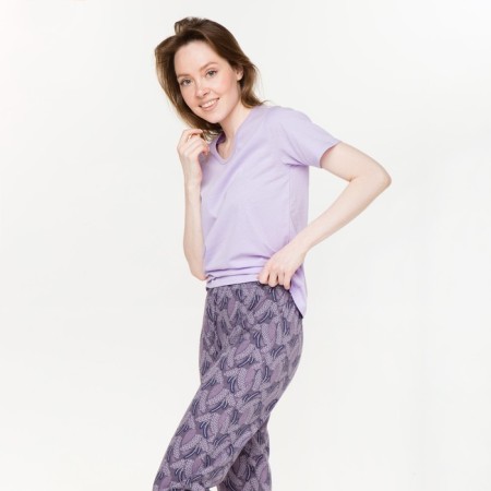 Women's set (T -shirt, trousers), lilac color, size 56-1