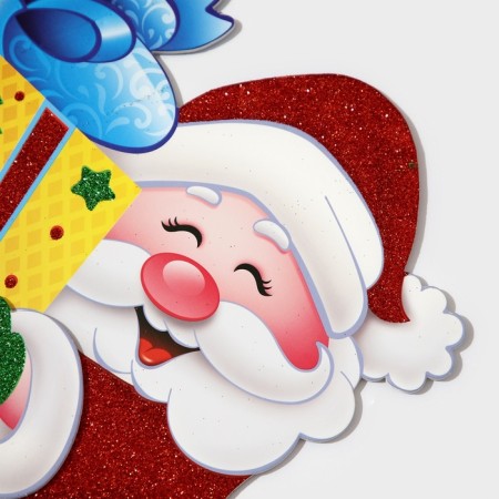 Decorative decoration (suspension) "Santa Claus with a gift" 42.5x32 cm-3