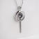Jupiter pendant, gray color in silver, 72 cm
