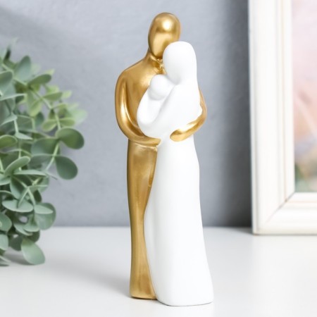 Souvenir Polstone "Dad, Mom and I" with a white-gold 15x5 cm-3