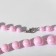 Beads "Classic" brilliance beads, rainbow-pink color, 45 cm