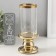 Ceramics candlestick, glass for 1 candle "Wells" d = 8 cm gold 10x10x21.5 cm