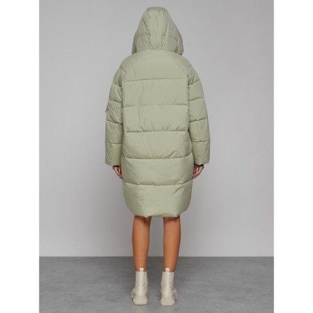 Coat insulated winter female, size 44, color light green-3