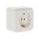 Smartbuy "Jupiter" socket, 16 a, single, open, with salary, white
