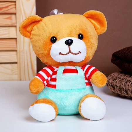 Soft toy "Bear", in overalls, 20 cm